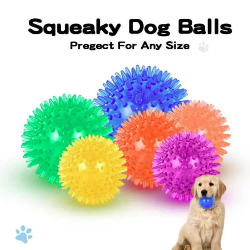 Squeaky Puppy Big Dog Ball Chew Toy for Small Medium Dogs Teeth Cleaning Pet Accessory Ideal for French Bulldogs Corgis