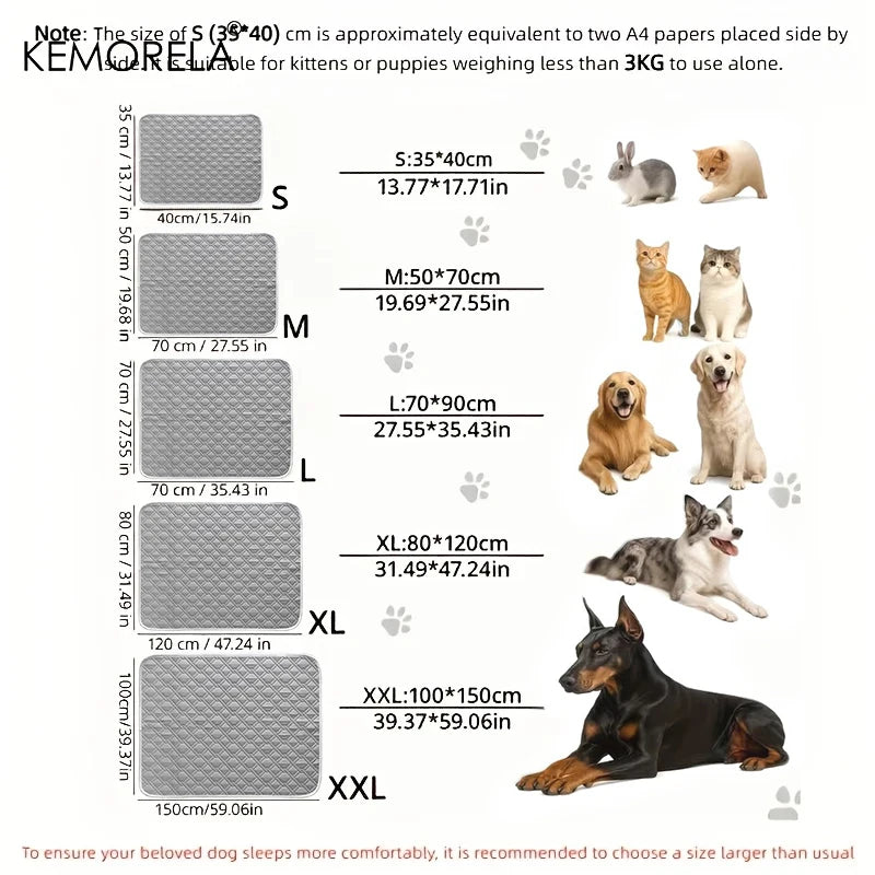 KEMORELA 1PC A Pet Cooling Pad Ceiling Washable And Anti Slip Bottom Large Dog Cooling Bed And Cat Ice Pad Cooling Pad For Pets