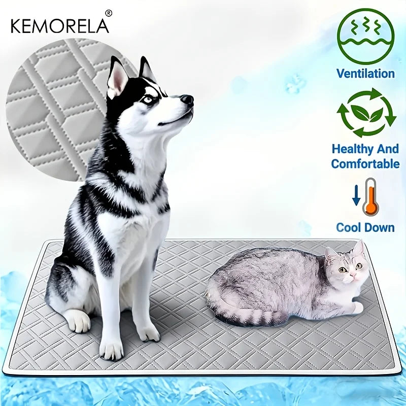 KEMORELA 1PC A Pet Cooling Pad Ceiling Washable And Anti Slip Bottom Large Dog Cooling Bed And Cat Ice Pad Cooling Pad For Pets