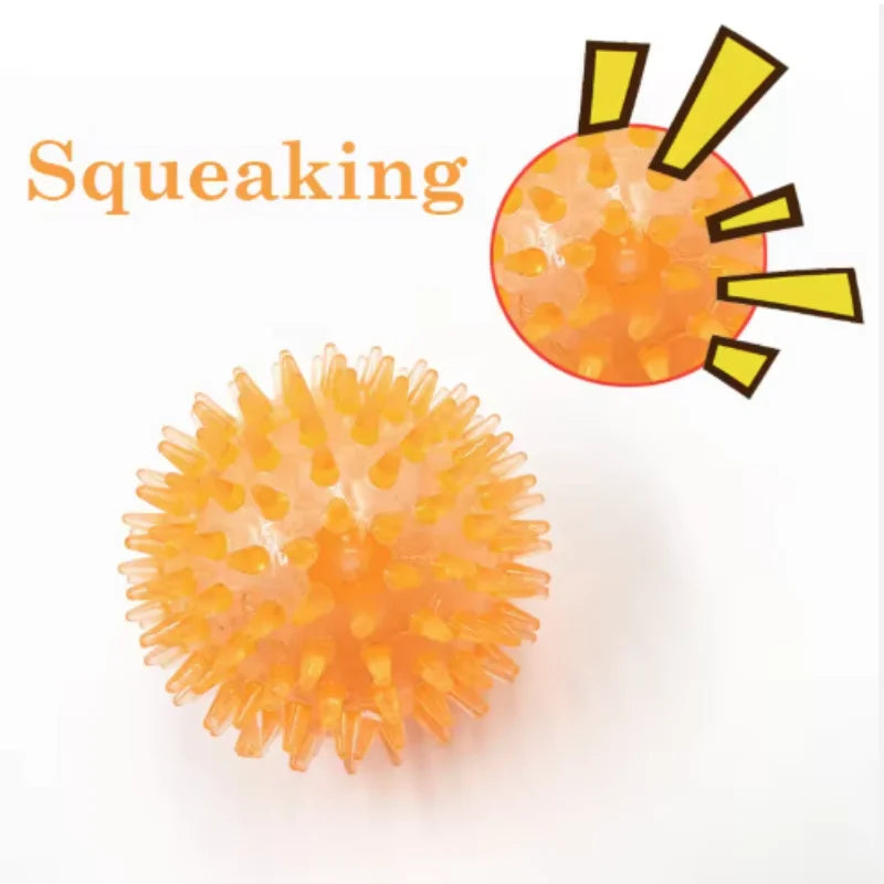 Squeaky Puppy Big Dog Ball Chew Toy for Small Medium Dogs Teeth Cleaning Pet Accessory Ideal for French Bulldogs Corgis