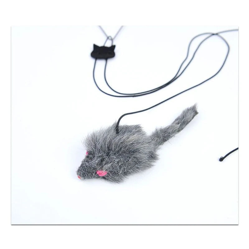 Interactive Cat Toy Hanging Clip Door Plush Mouse Self-hi Hanging Door Elastic Funny Cat Toy Juguetes Para Gatos