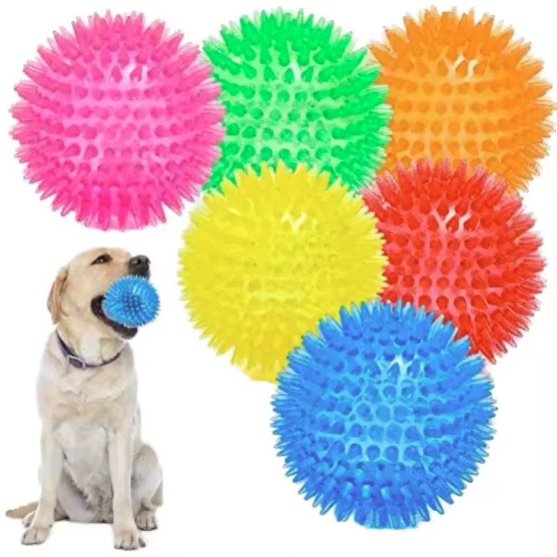 Squeaky Puppy Big Dog Ball Chew Toy for Small Medium Dogs Teeth Cleaning Pet Accessory Ideal for French Bulldogs Corgis